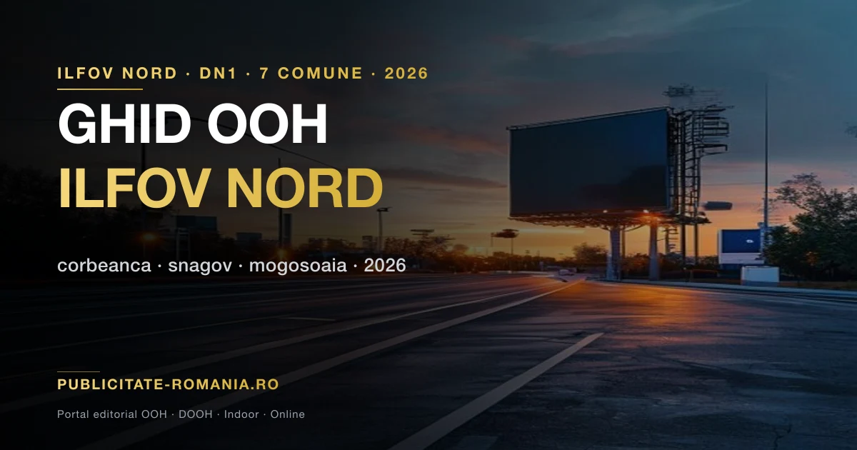 Ghid publicitate outdoor Ilfov nord 2026 — comune si axe trafic