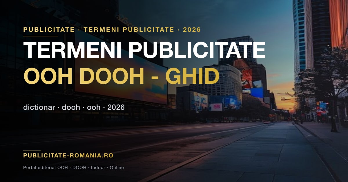 28 TERMENI OOH DOOH - Ghid advertiseri 2026