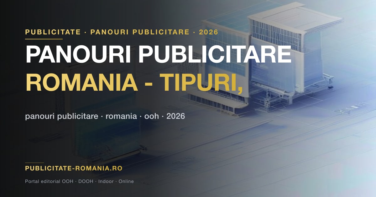 Panouri publicitare Romania - tipuri formate si tarife orientative 2026