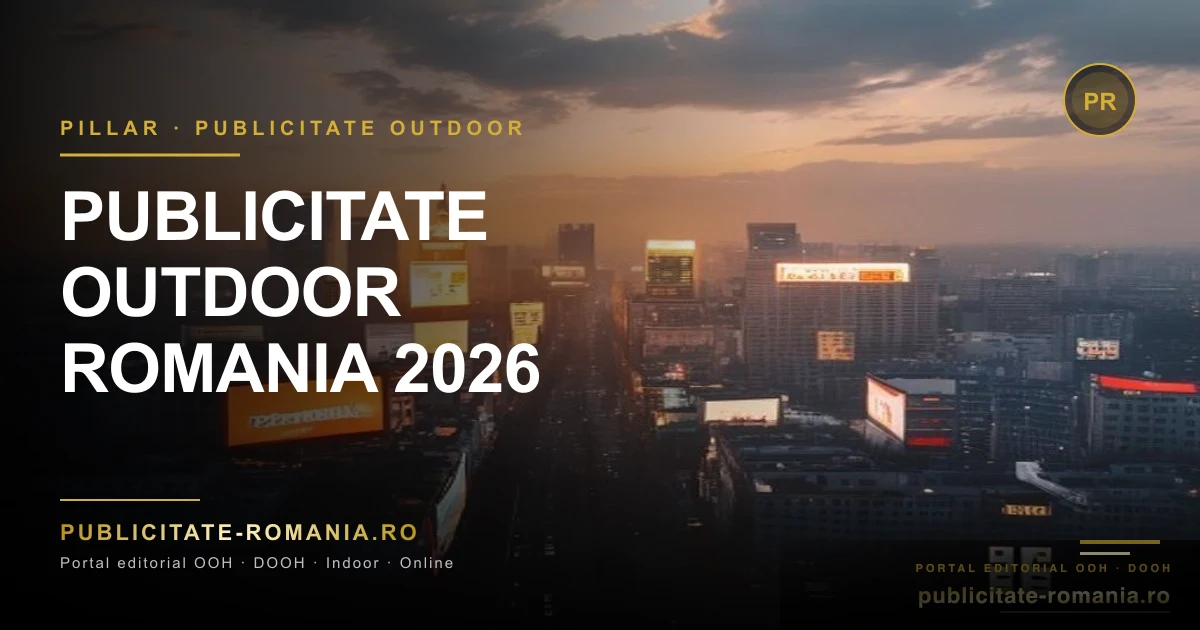 Publicitate outdoor Romania 2026 - panouri OOH si DOOH in spatiu urban