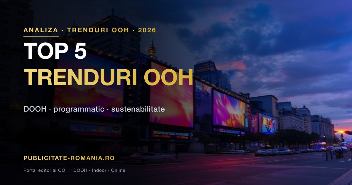 Top 5 trenduri publicitate outdoor OOH Romania 2026
